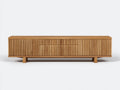 Meuble TV 180×40×75 cm – bois marron et métal noir – design moderne salon