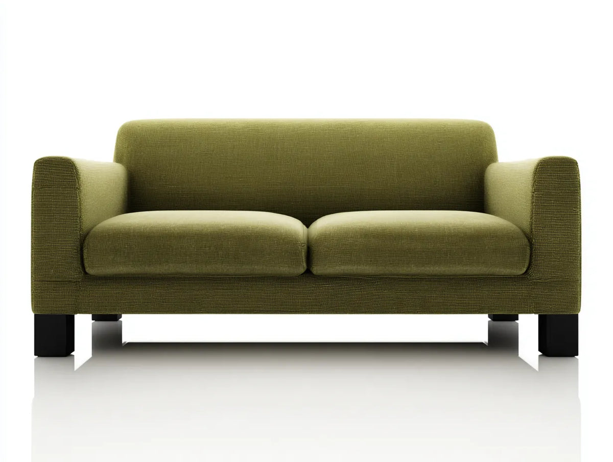 Canapé 2 places en tissu 168×84×80 cm - orange - salon style contemporain