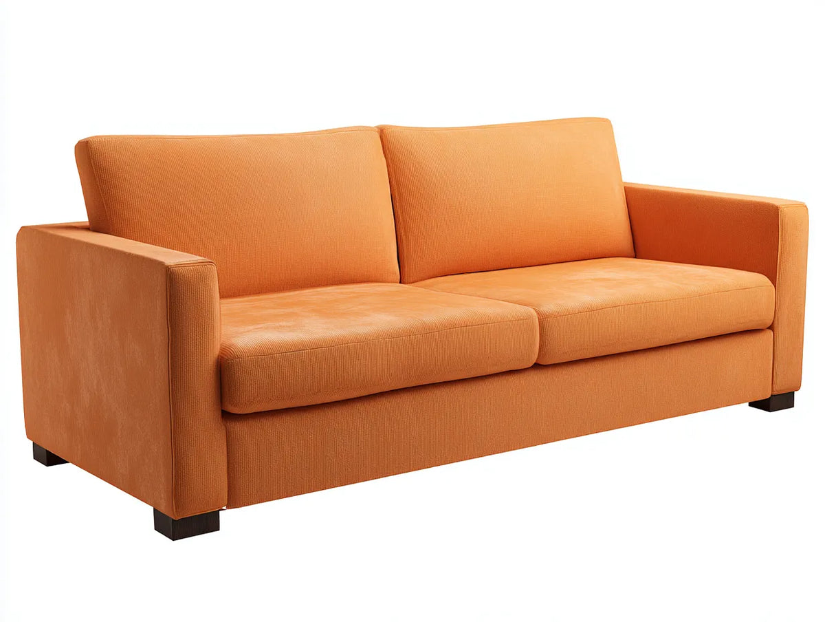 Canapé 2 places 180×85×80 cm – cuir marron – style moderne salon