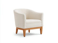 Fauteuil salon tissu écru 78×76×82 cm – assise confortable style contemporain