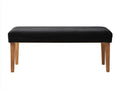 Banc de chambre 110×40×45 cm – tissu noir et bois clair – design moderne pour chambre