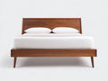 Lit 200×160×100 cm – bois brun – tête de lit haute pour chambre à coucher