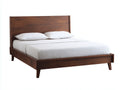 Lit 200×180×105 cm – bois marron – style contemporain chambre à coucher