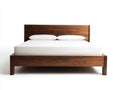 Lit en bois 210×170×95 cm - marron - chambre à coucher style épuré