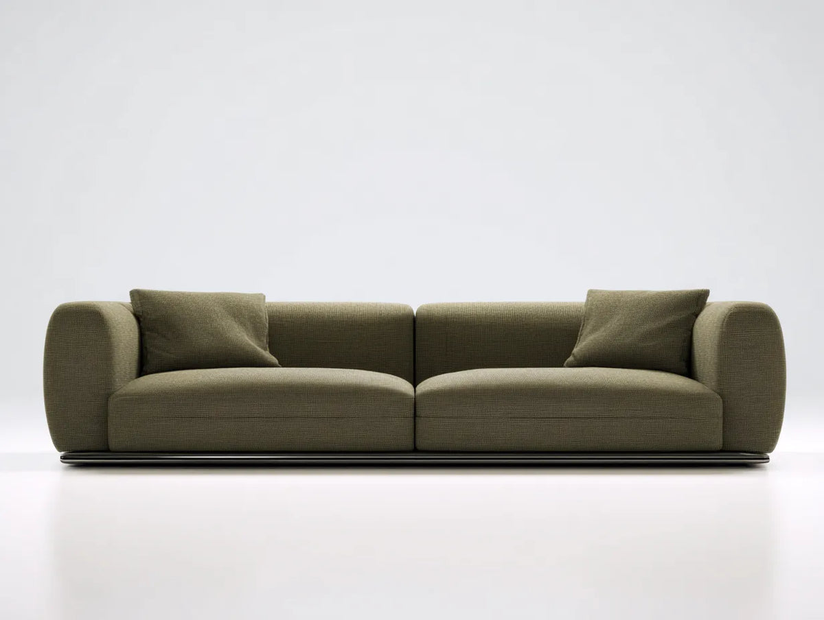 Canapé 2 places revêtement effet cuir 175×86×84 cm - marron - salon style classique